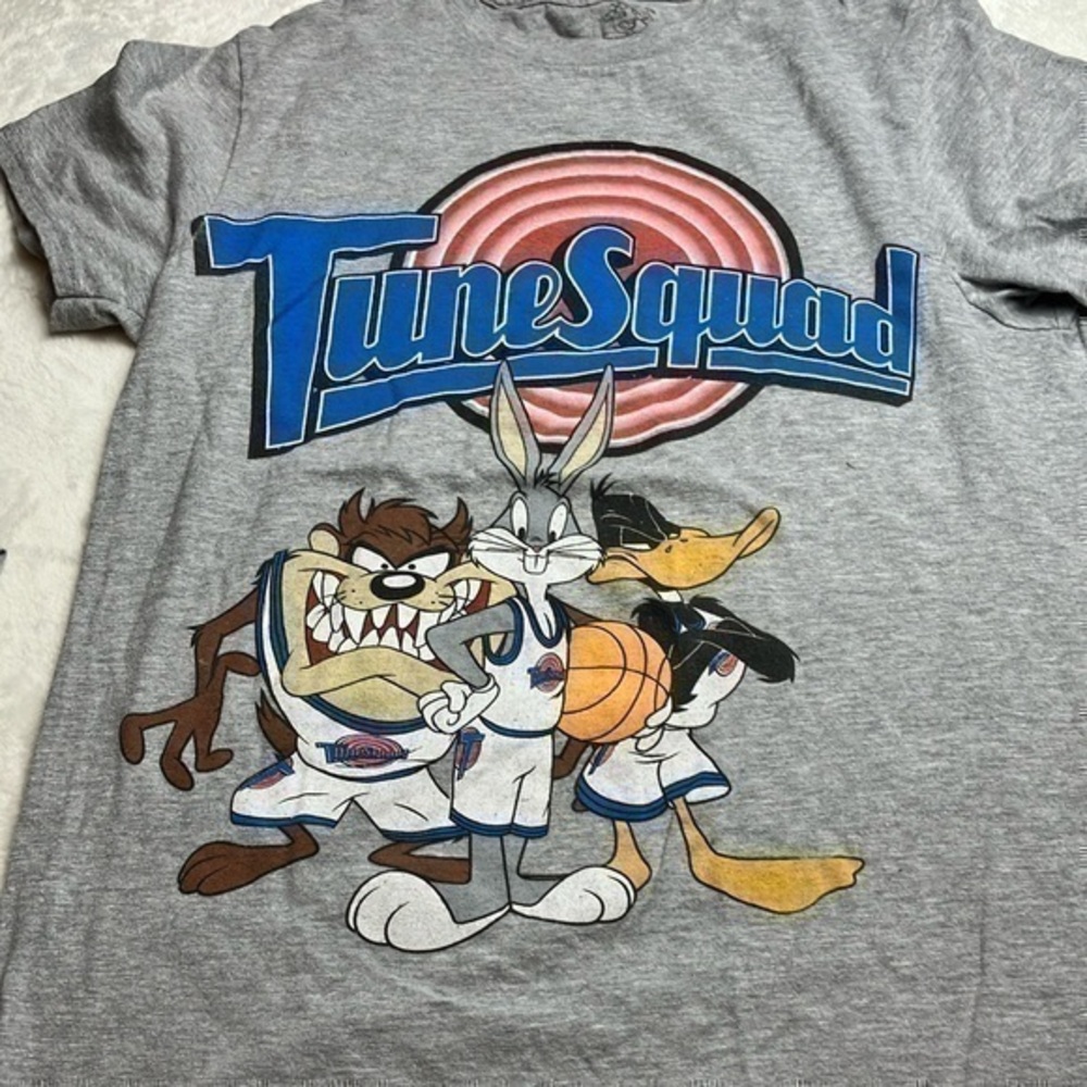 Space Jam Tune Squad T Shirt Cartoon Characters Graphic Tee Short Sleeve Small